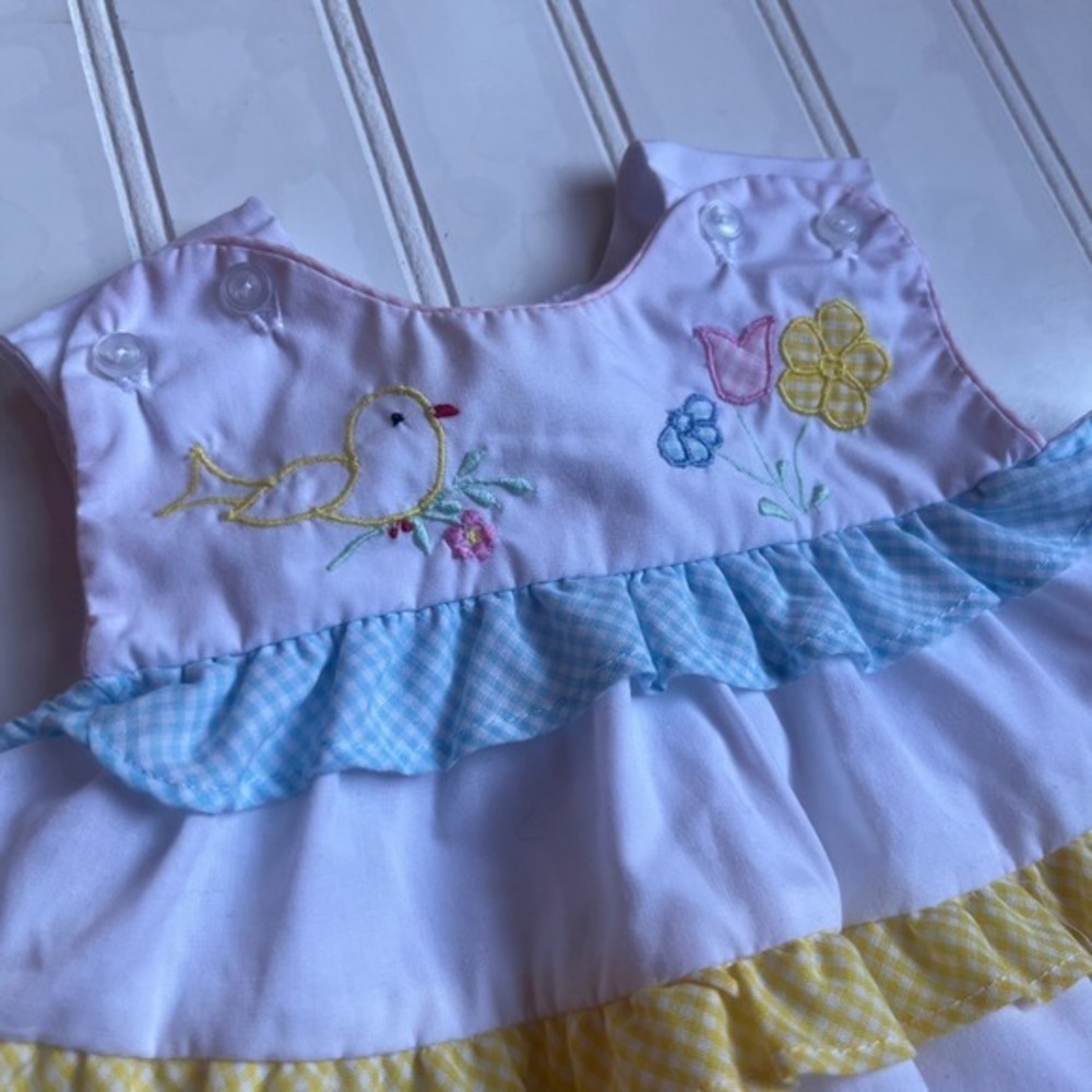 Vintage Baby Girl 3-6M Clothing Bundle Carter's Dresses Sunsuit Spring Lot - Picture 6 of 16